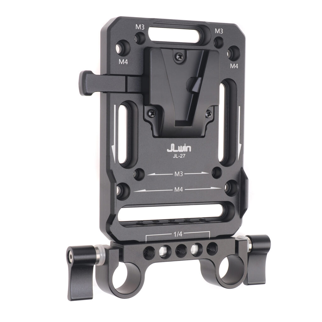 FOTGA 15mm Rail V Mount Battery Plate Battery Holder V Lock Plate With